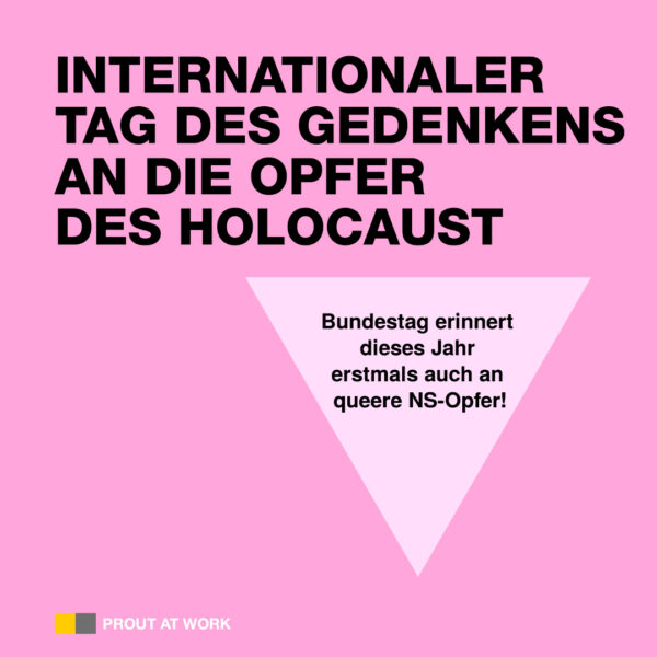 International Holocaust Remembrance Day Prout at Work